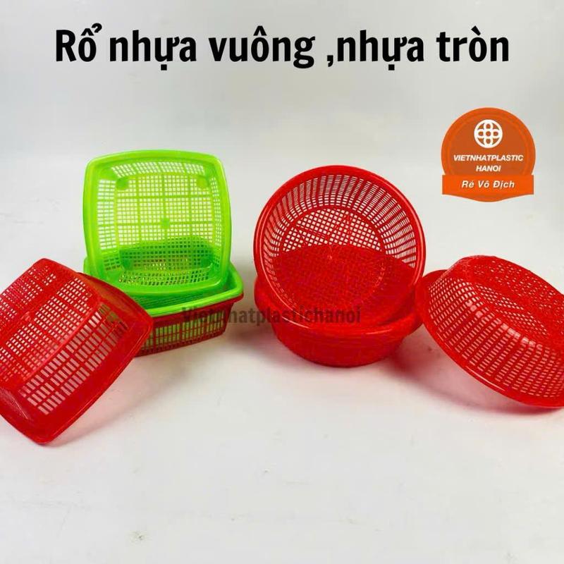   combo 5 cái  Rổ nhựa vuông nhựa tròn NHỰA VIỆT NHẬT CHÍNH HÃNG MÃ3295,MÃ3291 