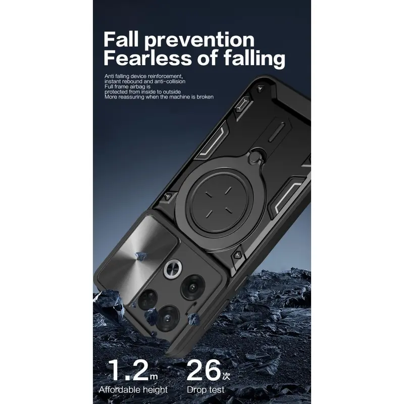 Oppo Reno 8 5G - EvoX Army Flash Flip Lens Armor Case Shockproof 3
