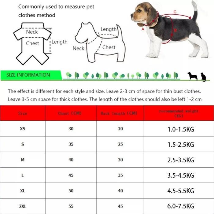 Piyama baju tidur anjing kucing anabul dog cat sleep wear hewan - Hitam, M 2