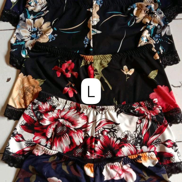 celana dalam wanita CD Jupe boxser / hotpan semua ukuran harga sama bahan spandek renda lembut Bunga Dewasa untuk motip dan warna di kirim randem 7