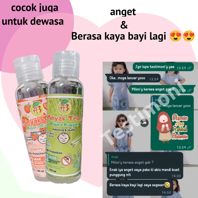 6pcs/12pcs minyak telon bidara ruqyah 60ml anak-anak bayi menghangatkan Perut Aroma  Lavender lotion 5
