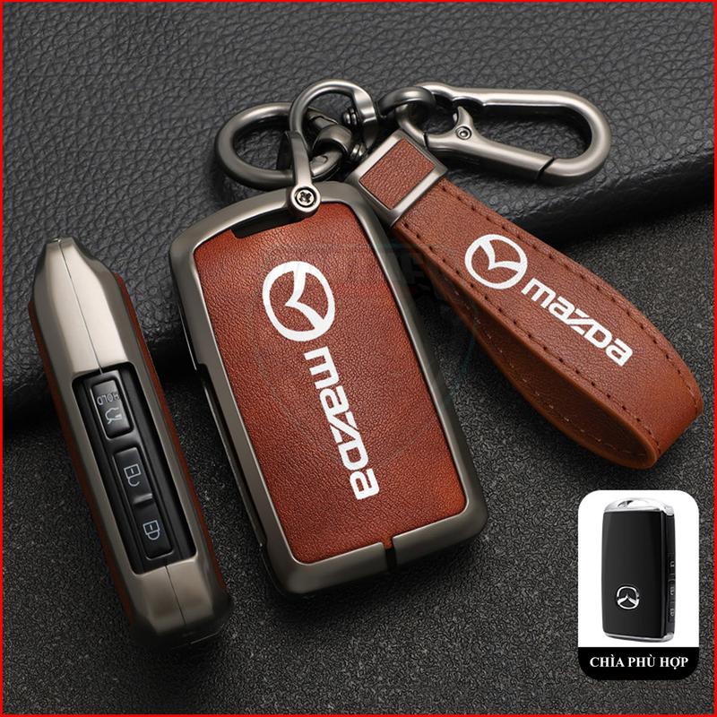  Ốp Chìa Khóa Xe Mazda2 Mazda3 Mazda6 Mazda CX-5 CX-8 CX-3 CX-30 2022 2023 2024 Hợp Kim Cao Cấp Phối Da Nhiều Màu Tùy Chọn 