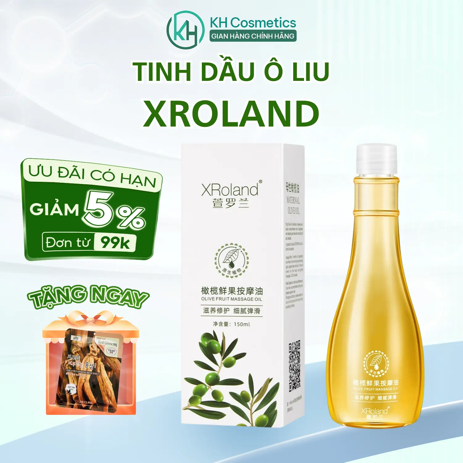 Tinh dầu hỗ trợ rạn da Oliu Xroland, serum Xroland hỗ trợ giảm rạn da, hỗ trợ mờ thâm