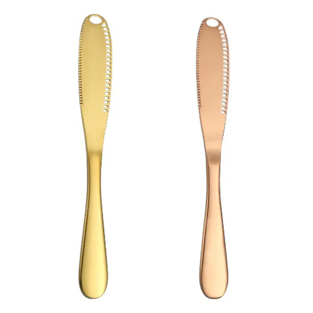 2 Pcs Multifunction Cheese Knives,Stainless Steel Butter Cutter,Cheese/Jam Spreader,for Dessert/Toast Utensil
