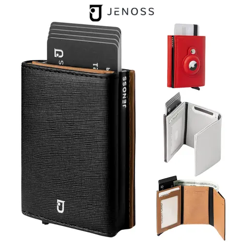 Ví Thông Minh Agony Định Vị Airtag Và Hộp Đựng Thẻ Tự Động, Bóp Tiền Da Nam Nữ Cao Cấp Gập Ba Nhỏ Gọn Chính Hãng Jenoss Wallet