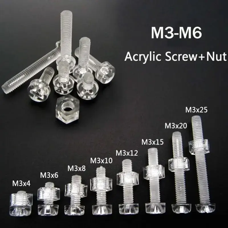 Ốc vít mica M3 M4 M5 M6, Đai ốc mica M3 M4 M5 M6 0