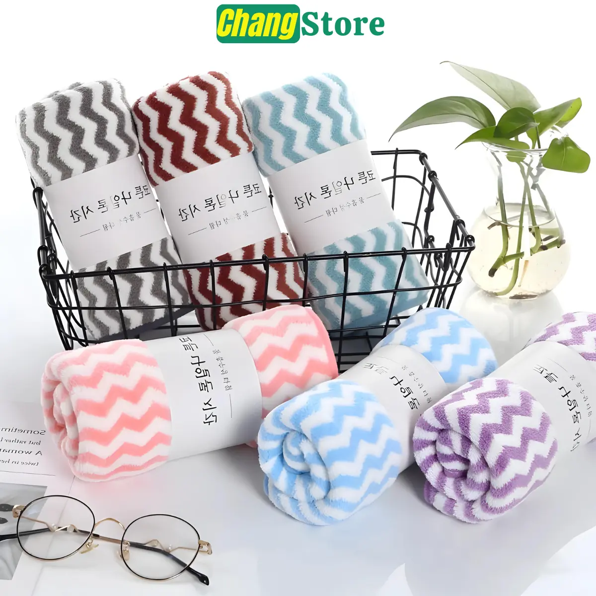 Combo 10 Khăn Mặt Cotton Siêu Mềm Kích Thước 30x50cm Nhà Tắm