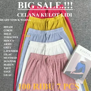 CELANA KULOT LIDI JUMBO 100 RIBU 7 PCS KUALITAS PREMIUM