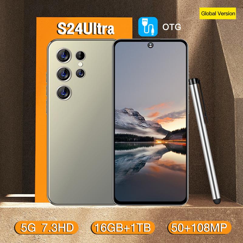 New s24ultra mobile phone Full HD screen smartphone, Android smartphone 5G mobile phone 2