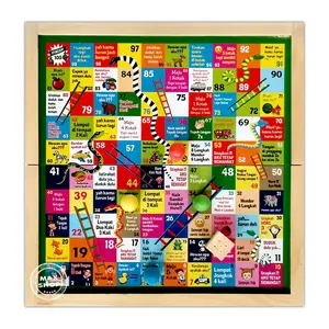 Mainan Edukasi Anak Keluarga Ular Tangga Kayu Snake Ladder