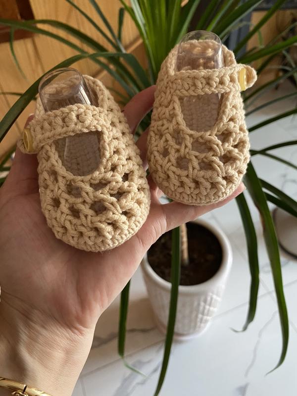 Giày lưới handmade cho bé chất liệu len milk cotton