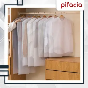 PIFACIA Cover Baju Gantung Pelindung Pakaian Gamis Jas Kaos Kemeja Waterproof Anti Debu Tanpa Resleting