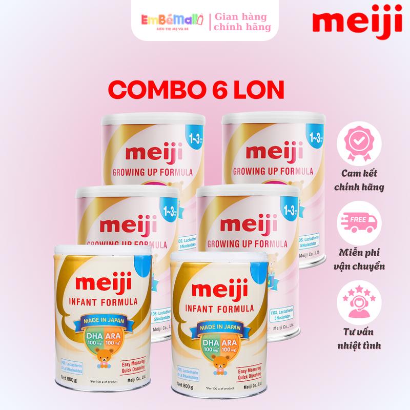 [Meiji] Sữa Bột Meiji Nhập Khẩu từ Nhật Bản, thanh nhạt bổ sung dinh dưỡng cho bé L800g 7