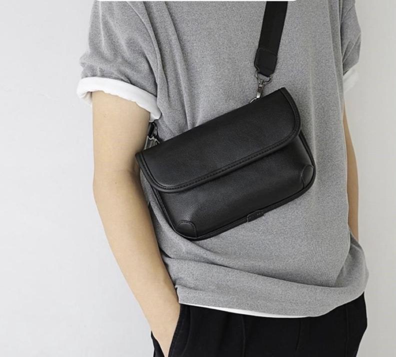 Túi đeo chéo Unisex da mềm cao cấp giữ phom xu hướng trẻ trung (NU1) Đeo Vai Bag Đồng 0