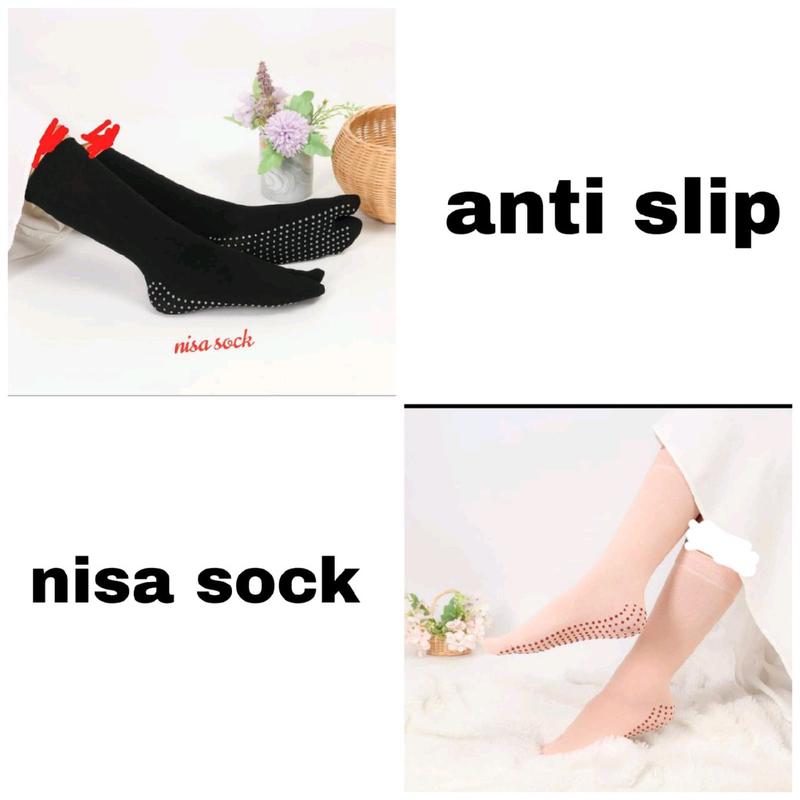 12 pasang Kaos kaki anti slip premium/kaos kaki anti licin tebal 0