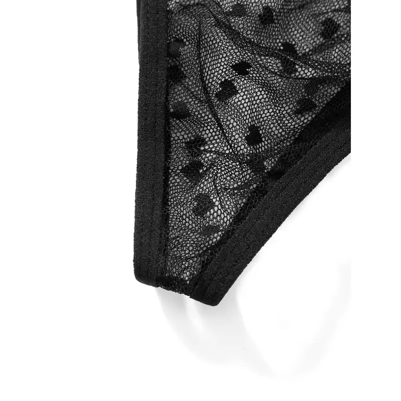 Đồ Lót Gợi Cảm Cho Nữ, Áo Ngực Babydoll G-string, Cúp Mở, Trang Phục Cổ Yếm 4