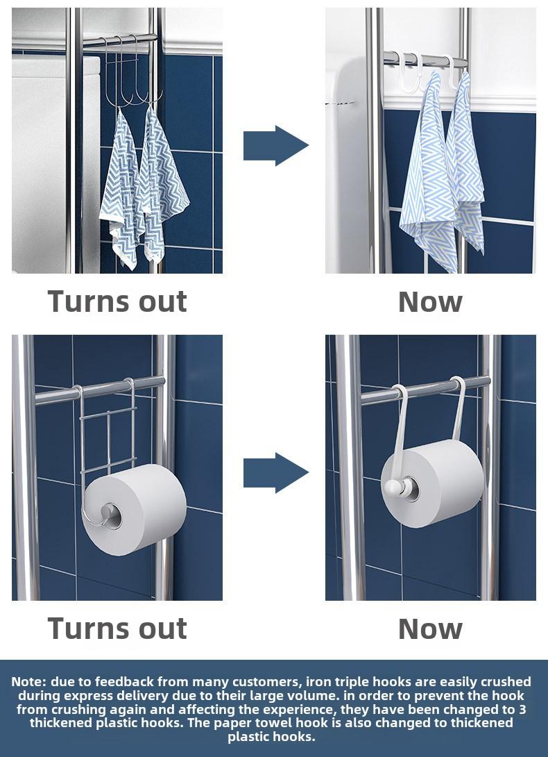 Product Introduction of Bathroom Storage Rack Floor Toilet Rack Toilet Punch-Free Washing Machine Washbasin Storage Rack Organiser 9