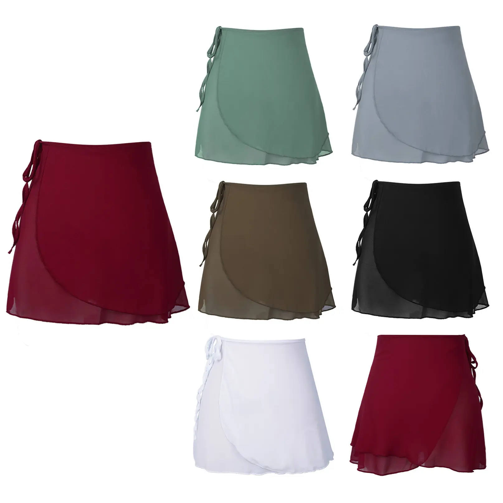 Váy Quấn Múa Ba Lê, Chất Liệu Voan Cơ Bản, Dành Cho Nữ, Đồ Lót Thể Dục Dụng Cụ, Váy Tutu, Dây Buộc Eo Có Thể Điều Chỉnh, iiniim