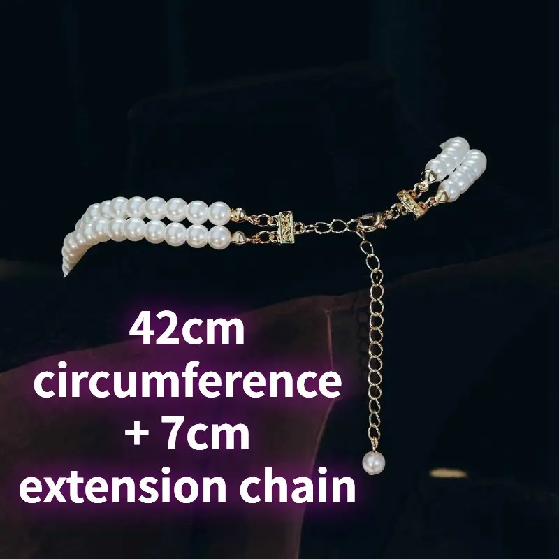 Bộ Bông Tai Vòng Cổ Ngọc Trai, Hai Lớp, Phụ Kiện Váy Cưới Cô Dâu, Bộ Bông Tai Cô Dâu 5