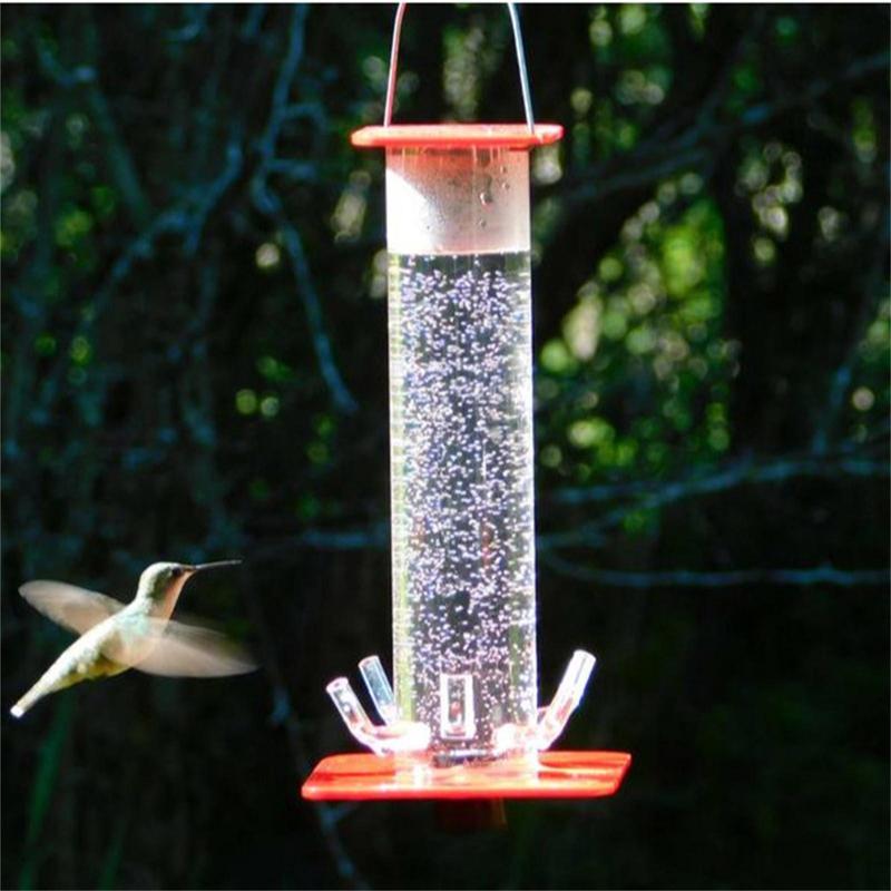 Product Introduction of Hanging Long Tube Bird Feeder, 9 Counts Outdoor Bird Feeding Tool for Garden Park Balcony, Pet Supplies for Bird Lovers 3