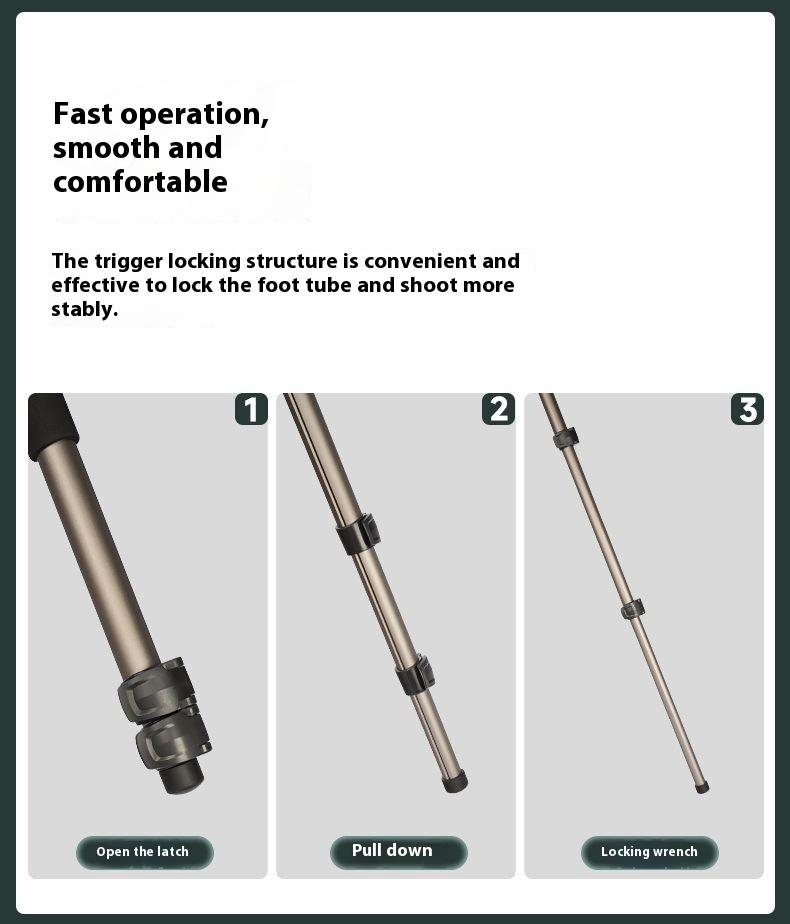 Product Introduction of SL OKSUPER camera tripod photography SLR tripod outdoor portable aluminum alloy hydraulic damping gimbal bracket 11