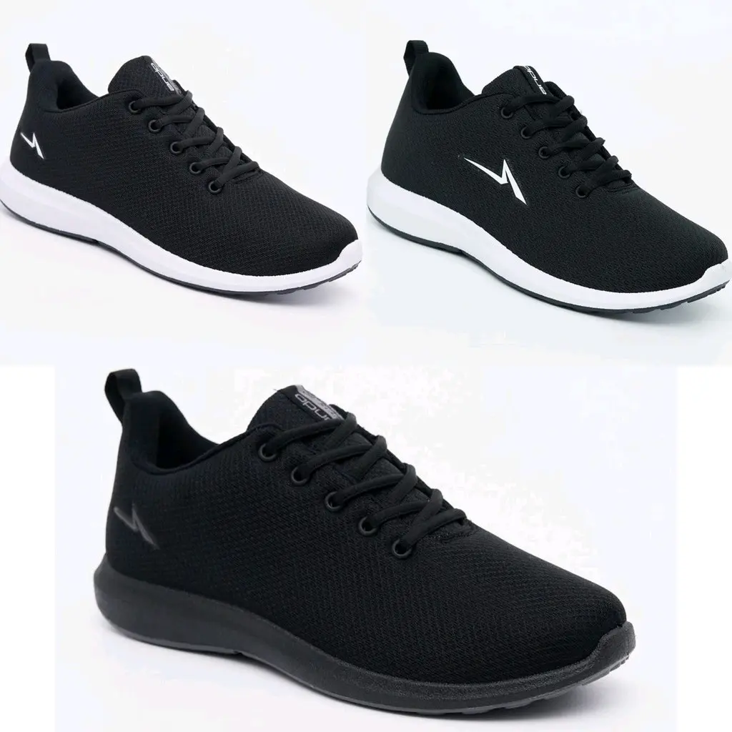 ANDO SEPATU ANAK SEKOLAH SEPATU HITAM PUTIH SEPATU PRIA WANITA SIZE 37-43 Kasual