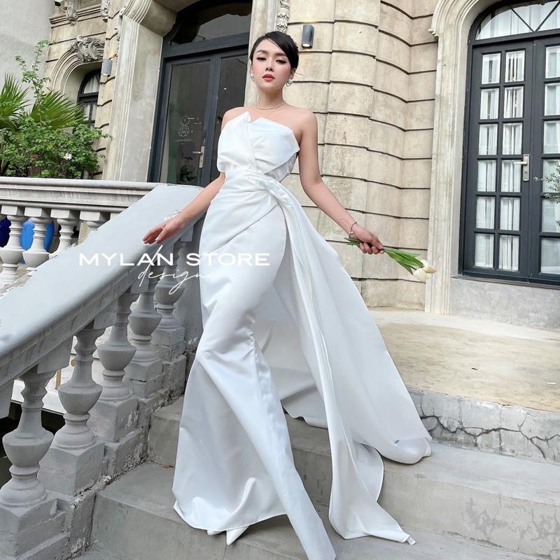Đầm thiết kế chất tafta nhập 2681556 5