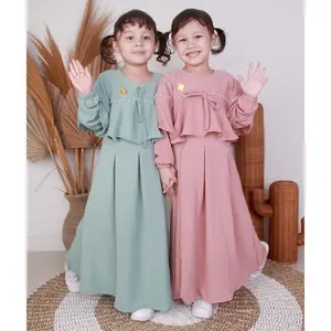 Dungdungkids Gamis Anak Noera Crinkle Airflow Mute Free Bross 3 - 11 Tahun