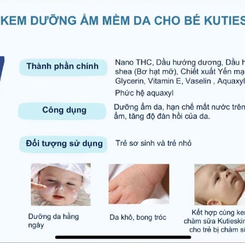 Product Introduction of [ Chính Hãng ] Kem Dưỡng Ẩm Hàng Ngày Kutieskin Hộp 100gr Cho Bé Tác Dụng Làm Mềm Da Giảm Tình Trạng Khô Da 5