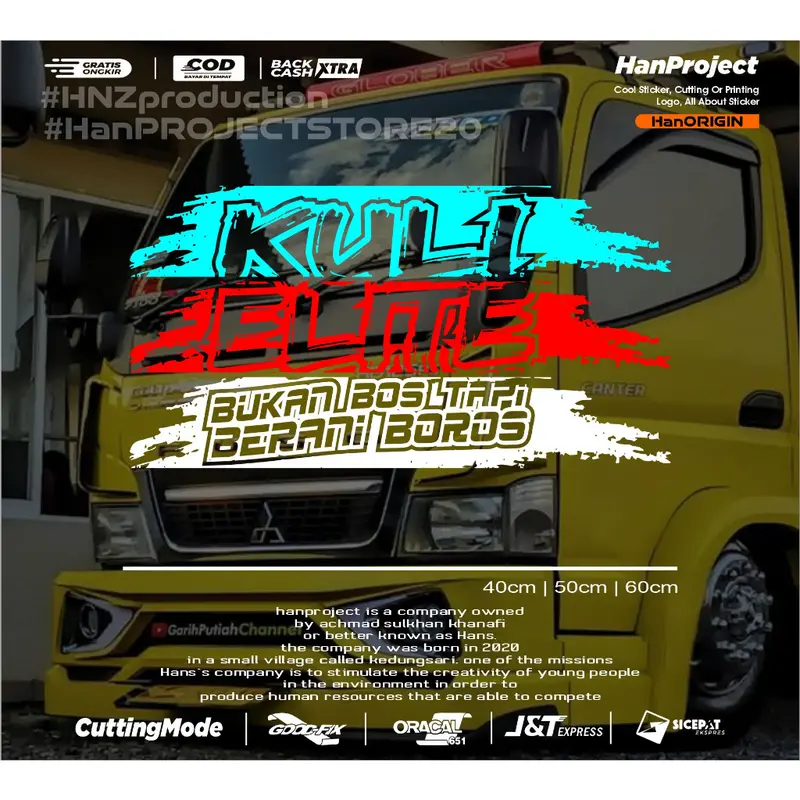 STICKER  KULI ELITE COCOK UNTUK KACA DAN BODY MOBIL STICKER REFLECTIVE ORIGINAL PRODUCT BY HANPROJECTSTORE Car Skotlet 3