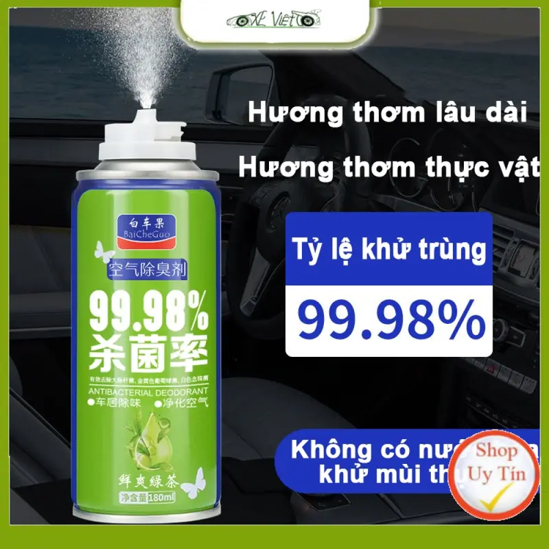 Chai Xịt Khử Mùi và Khử Trùng Nội Thất Ô Tô Chuyên Dụng KCX 180ml 4