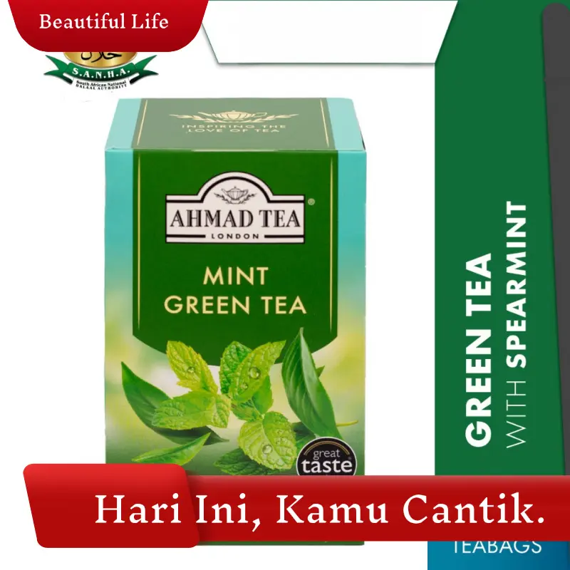 【Beautiful Life】Ahmad Tea Mint Green Tea (20 Teabags) Halal ...