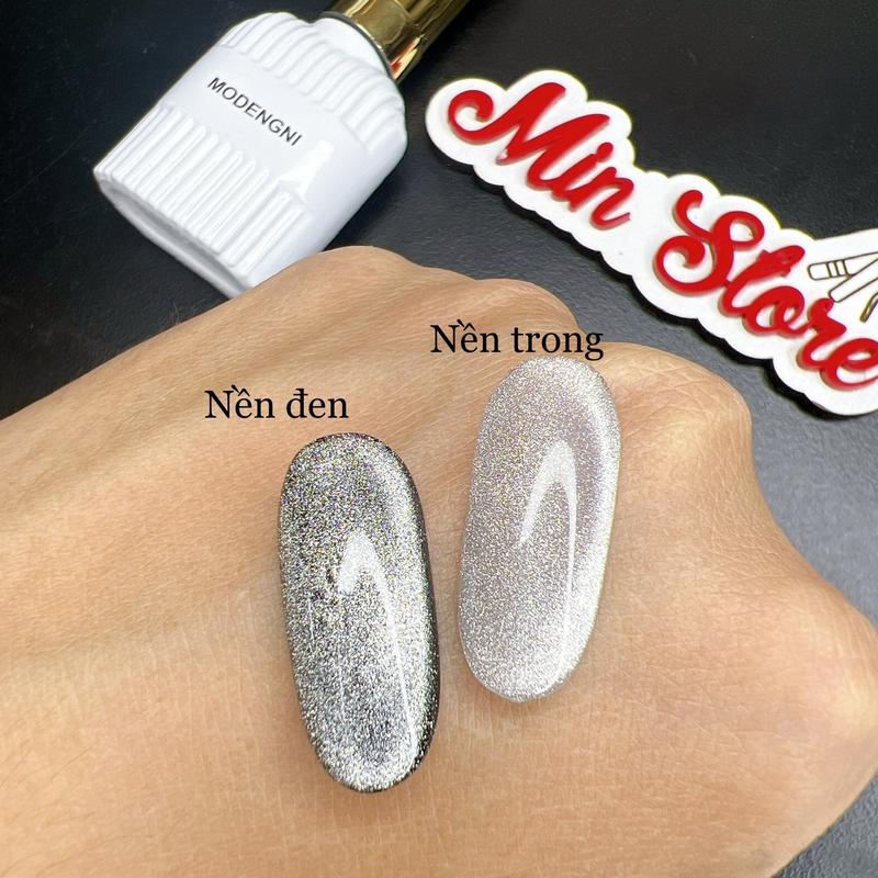 Mắt mèo kim cương bạc Modengni chai 15ml, sơn móng tay