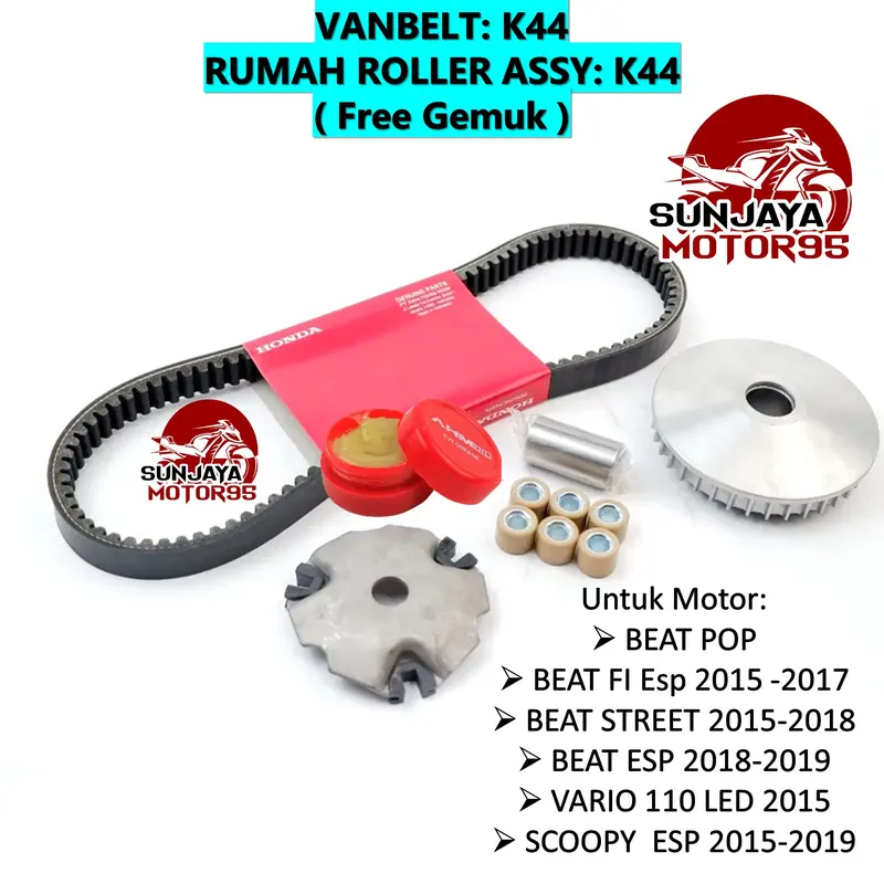 Vanbelt SET Rumah Roller Beat Fi eSP - Vario 110 Led - Scoopy eSP - Beat POP - Beat Street ( khusus stater halus K44 ) Motor Motorcycle 1