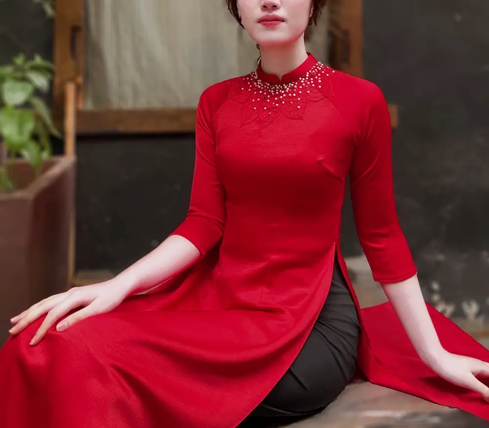 (Quần đen) để mặc cùng áo dài truyền thống chất lụa đẹp (1 quần ko áo)