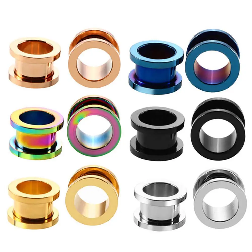 1Pc Unisex Double Flared Ear Plug Piercing Flesh Tunnel Expander Jewelry Gift