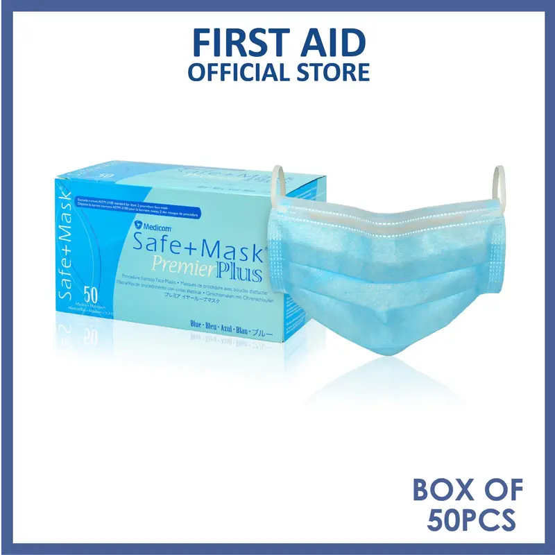 Medicom Safe +Mask Premier Plus 3ply Mask Earloop ASTM Level - TikTok ...