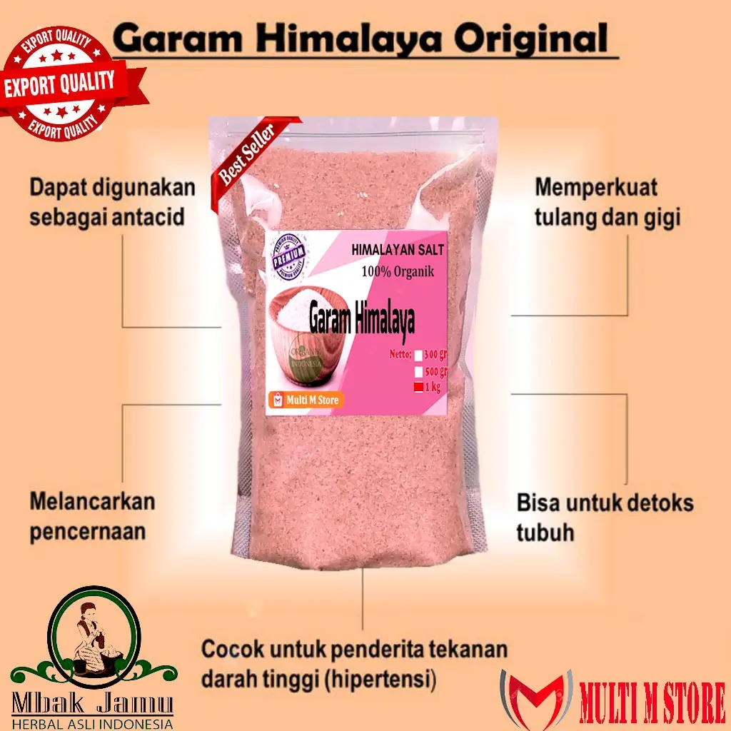 1000 Gram Garam Himalaya Premium | Pure Super Fine Himalayan Salt