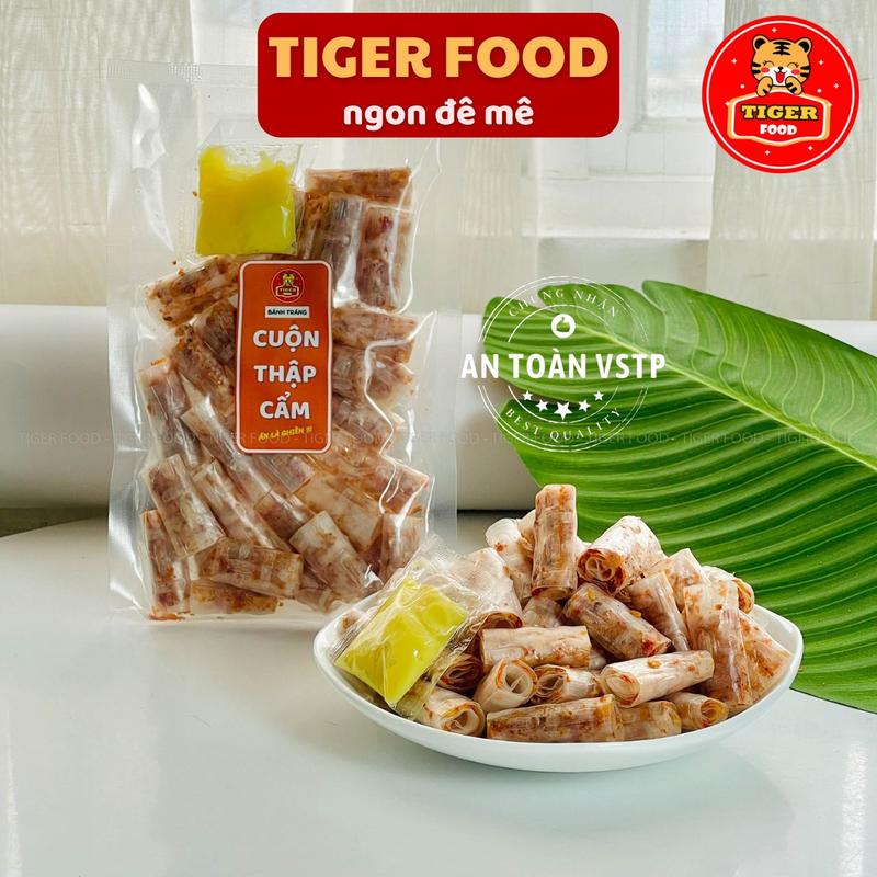 Bánh Tráng Cuộn Thập Cẩm TIGER FOOD Bánh Tráng Cuộn Thập Cẩm Siêu Ngon - Đồ Ăn Vặt Sài Gòn Snack Thức Ăn