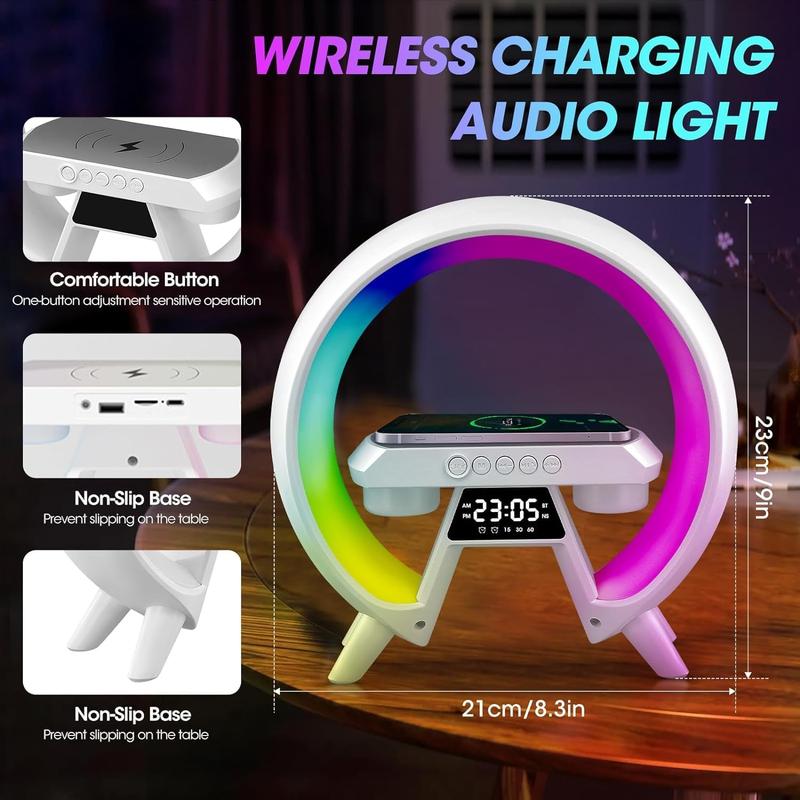 Wireless LED Light with 256 Lighting Modes, Bluetooth-compatible Surround Sound Music Light, Creative Wireless Charging Music Light for Bedroom, Living Room 4