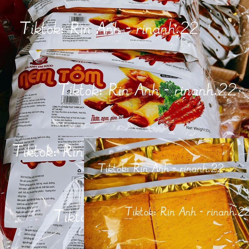 Combo 20 gói snack nem tôm Ăn Vặt