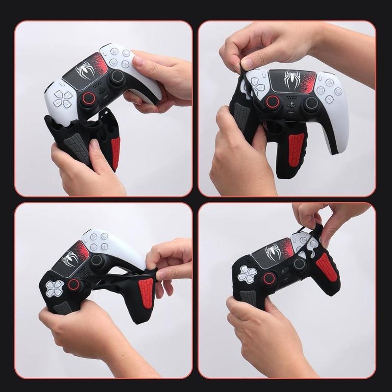 Product Introduction of For Playstation 5 Controller Cover Case, Anti-Slip Silicone Cover Skin for PS5 Slim Dual Sense Controller with Thumb Grip Caps, Joystick Protectors and Cover Wrap Sticker 12