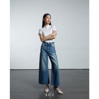 Gambar BCK - Celana Wide Leg Jeans Highwaist Wanita 8/9 Danika - Vintage Bio Blue.12, 32 dari Bck Denim Kota Administrasi Jakarta Utara 1 Tokopedia