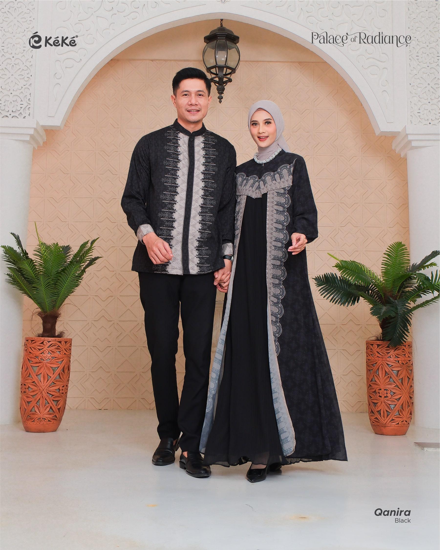 Qanira Series Black Sarimbit Keluarga Lebaran 2026 Gamis Koko Couple Set Satuan by Keke Busana Qanira Series Black Sarimbit Keluarga Lebaran 2026 Gamis Koko Couple Set Satuan by Keke Busana