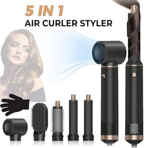 5 in 1 Multifunctional Hair Stylers, 1 Set Professional Hair Straight Curling Blow Dryer with Replacement Heads, Hair Styling Tool for Home & Salon Use