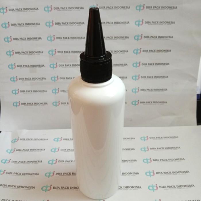 Gambar [PAKET 10 PCS] Botol PET 250ml tutup kerucut hitam body putih/botol tinta 250ml dari difapackindonesia Kab. Sidoarjo Tokopedia