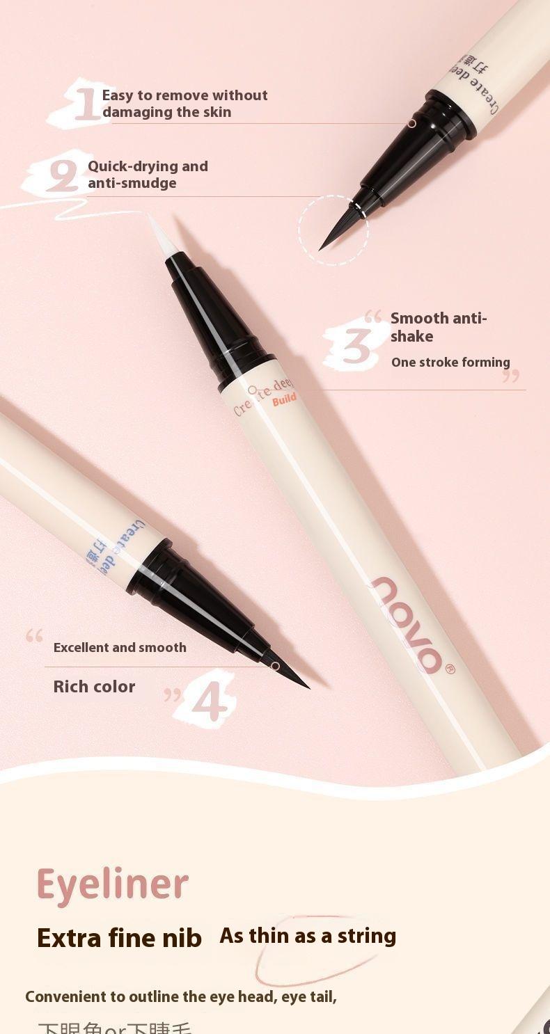 Product Introduction of [0.01mm Ultra Fine Liquid Eyeliner]Waterproof and sweatproof Long-lasting color without smudging Student beginner eyeliner Easily create exquisite eye makeup   natural eyeliner   eyeliner 4