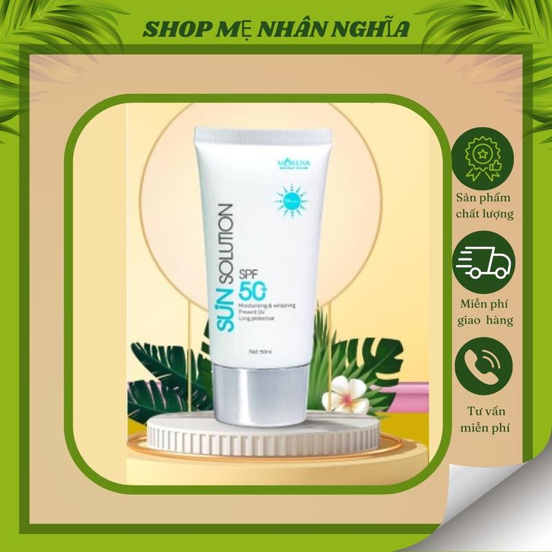 Kem Chống Nắng HUYỀN PHI MORENA Chỉ số chống nắng cao SPF50+ PA+++ Nâng Tone Chống Lão Hóa Giúp Bảo Vệ Da Triệt Để Skincare Làm Đẹp Da Nữ Sen Hoa Sen Cấp Ẩm 