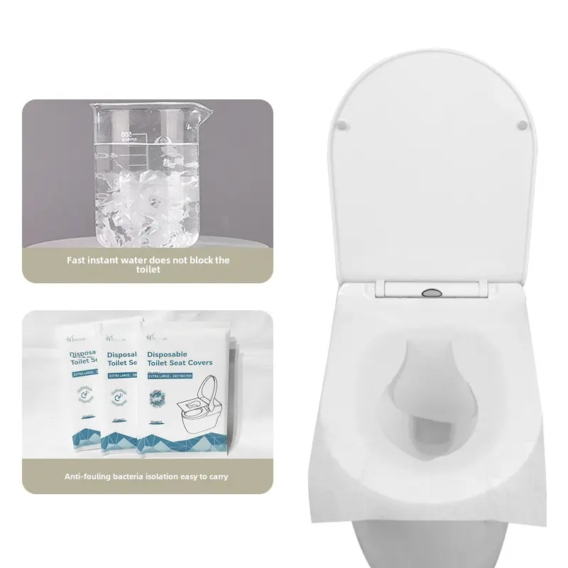 Đệm Bồn Cầu Có Thể Tái Tạo Và Dùng Một Lần, 30 CÁI, Đệm Giấy Bồn Cầu, Hòa Tan Trong Nước, Thích Hợp Đi Du Lịch 0