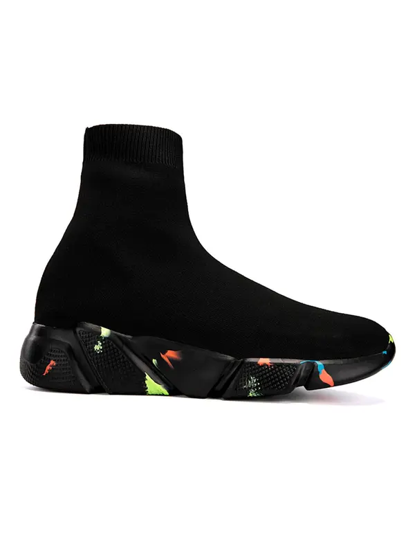 Men's Sporty Slip on Mid Top Sneakers, 2024 New Style Casual Breathable Comfortable Running Shoes, Trendy Sports Shoes for Daily Wear 6